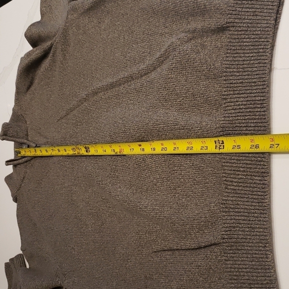 Denver Hayes  Pullover Knit 3/4 Zip 100% Cotton Beige Speckled Men Large - Picture 9 of 10